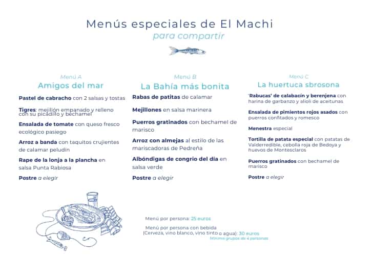 Menú del día en Santander restaurante el machi