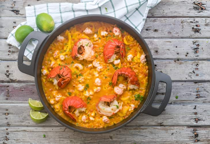 Receta de arroz con bogavante de restaurante