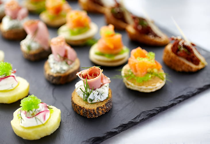 Receta de canapés navideños