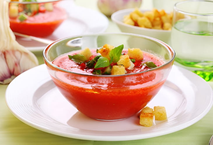 Receta fácil y rápida de gazpacho de sandía