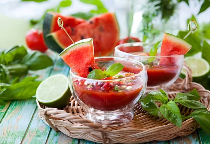 Prepara gazpacho de sandía en casa