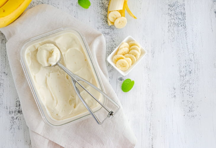 El mejor helado de plátano en casa