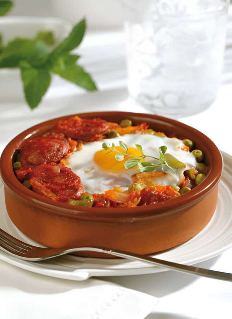 Receta tradicional de huevos al plato