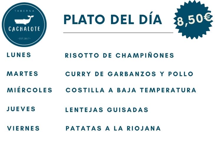 Plato del día Taberna Cachalote 25.11