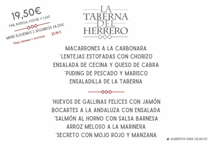 Menú del día en La Taberna del Herrero en Santander