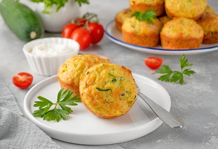 Los mejores muffins de calabacín y queso