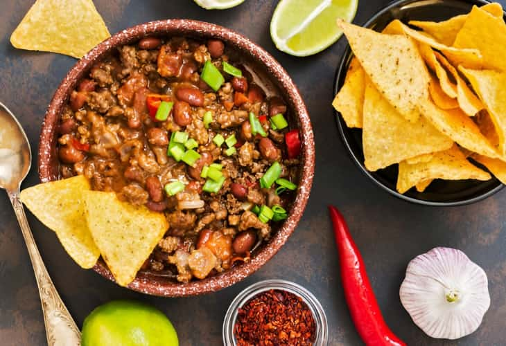 Receta tradicional de chili con carne