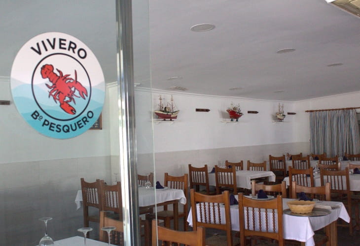 Restaurante el Vivero, en barrio pesquero