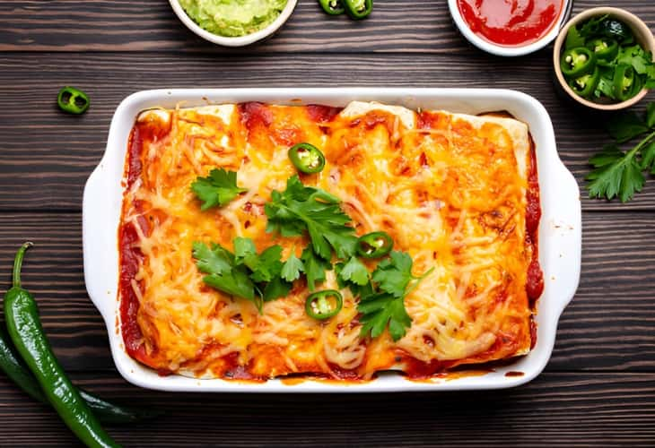 Enchiladas verdes de pollo, receta casera