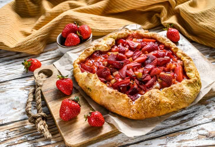 Galette de fresas, postre francés