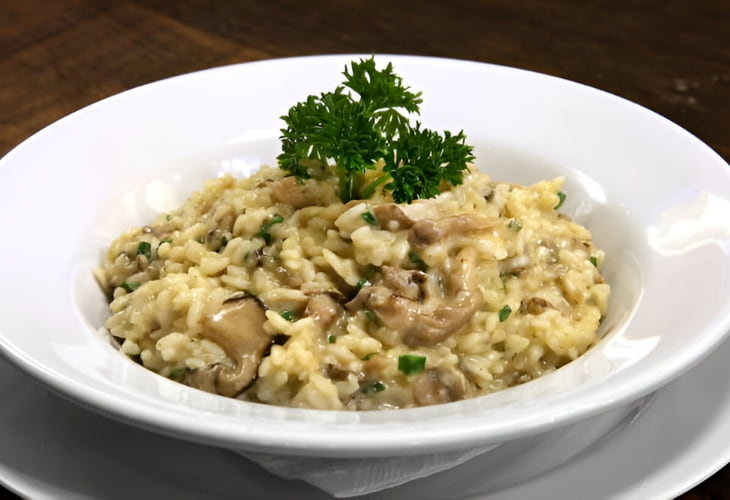 Receta de risotto de calabacín y champiñones casero