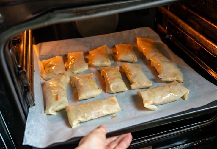 Rollitos de primavera al horno