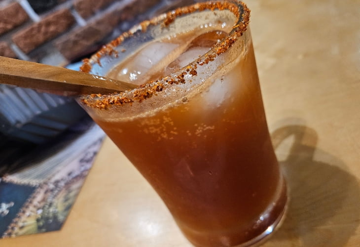 Michelada en el restaurante mexicano en Santander