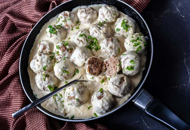 Albóndigas suecas estilo Köttbullar