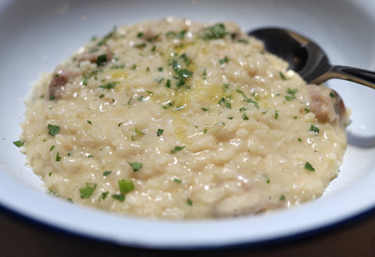 Risotto de calabacín y champiñones: cremoso, ligero y delicioso.