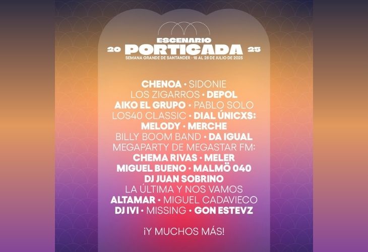 Cartel Semana Grande 2025 escenario porticada