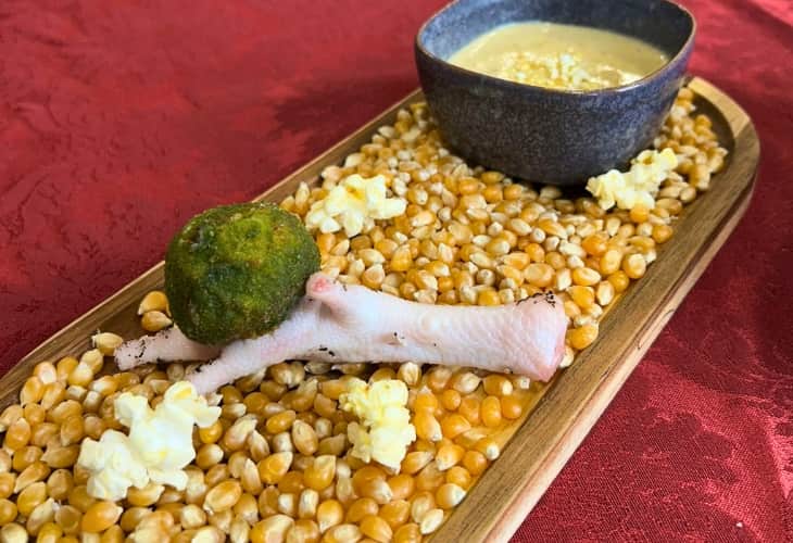 Kevin Díaz Mejor Cocinero de Cantabria 2025 Plato de pollo