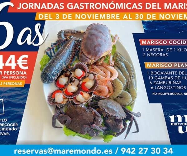 Marisco del Cantábrico con vistas al Sardinero: 6ª Jornadas Gastronómicas en Maremondo