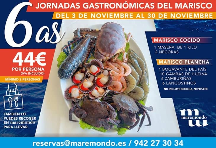 Marisco del Cantábrico con vistas al Sardinero: 6ª Jornadas Gastronómicas en Maremondo