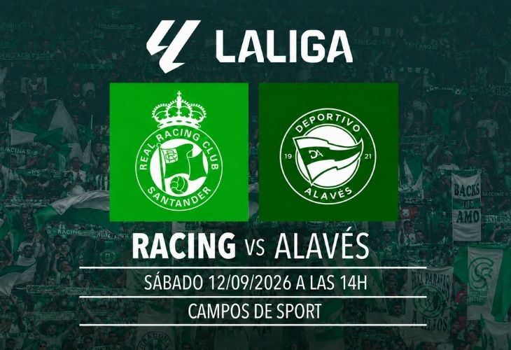 Partido racing - alavés. Sábado 12 septiembre
