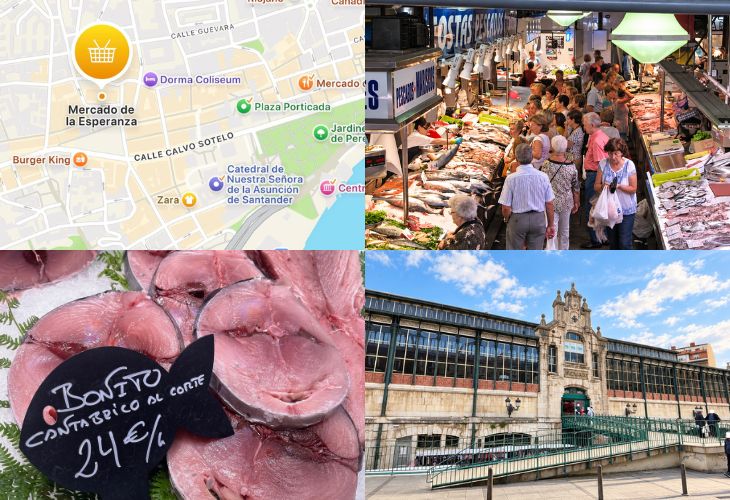 Mercado de la esperanza en Santander, junto al Ayuntamiento